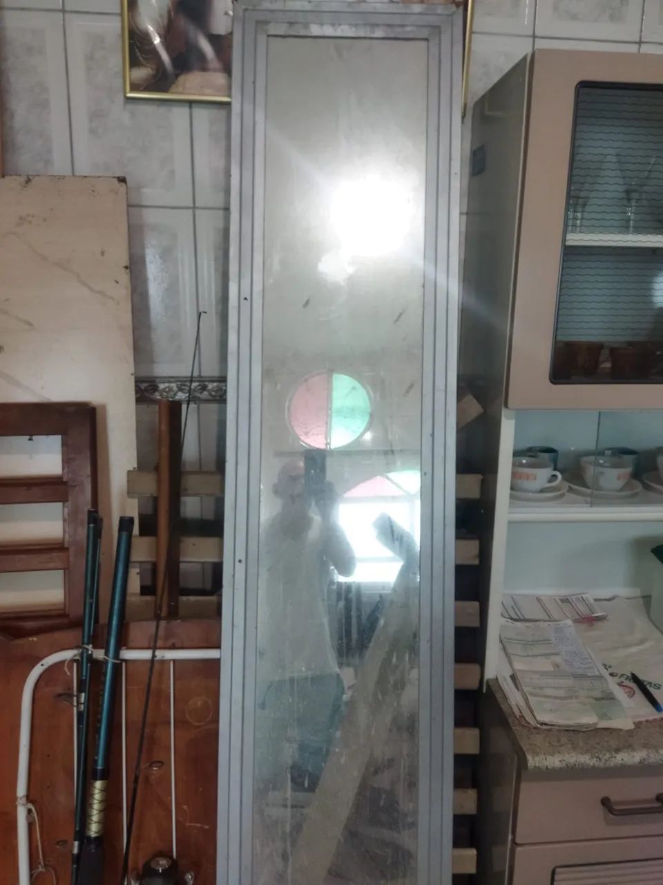 Espelho com moldura de ferro