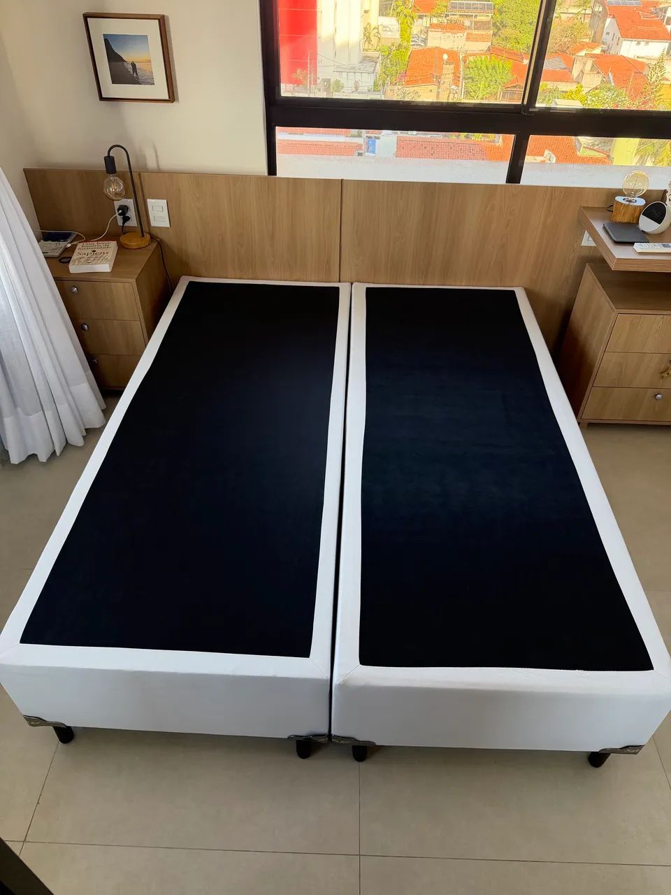 Base de Cama Box Queen Branca Soft Flex - Impecável
