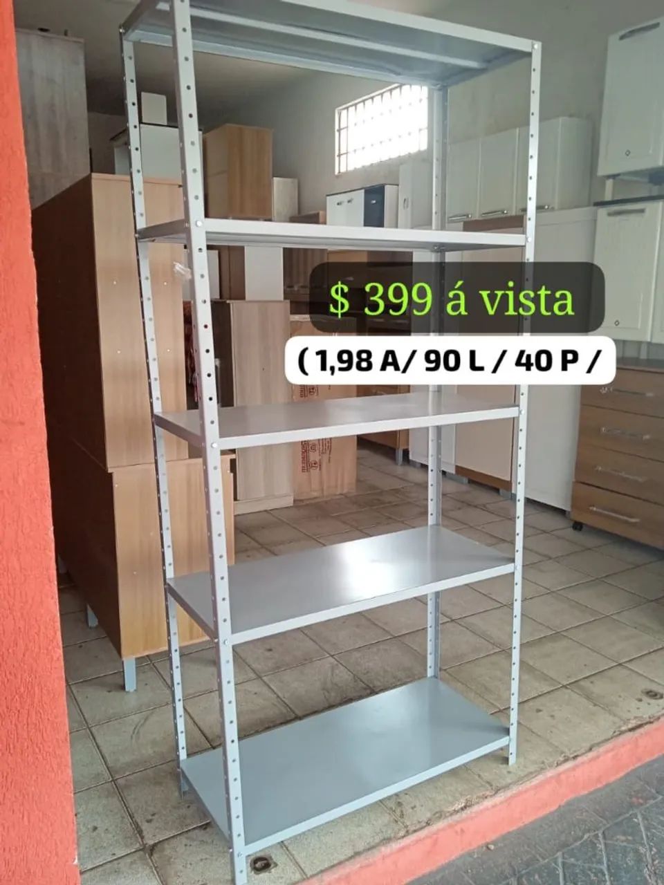 Prateleira de Aço Nova 40cm de Profundidade 