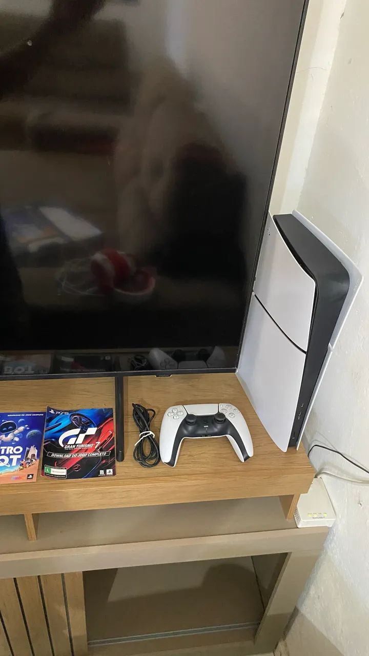 PS5 slim com 5 jogos e NF  - Foto 4