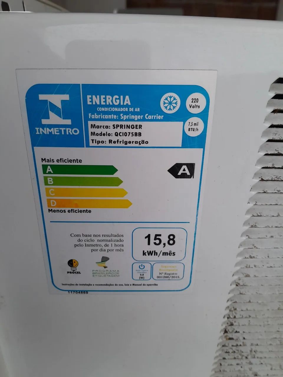 Ar Condicionado de janela 7 500 funcionando perfeitamente  - Foto 2