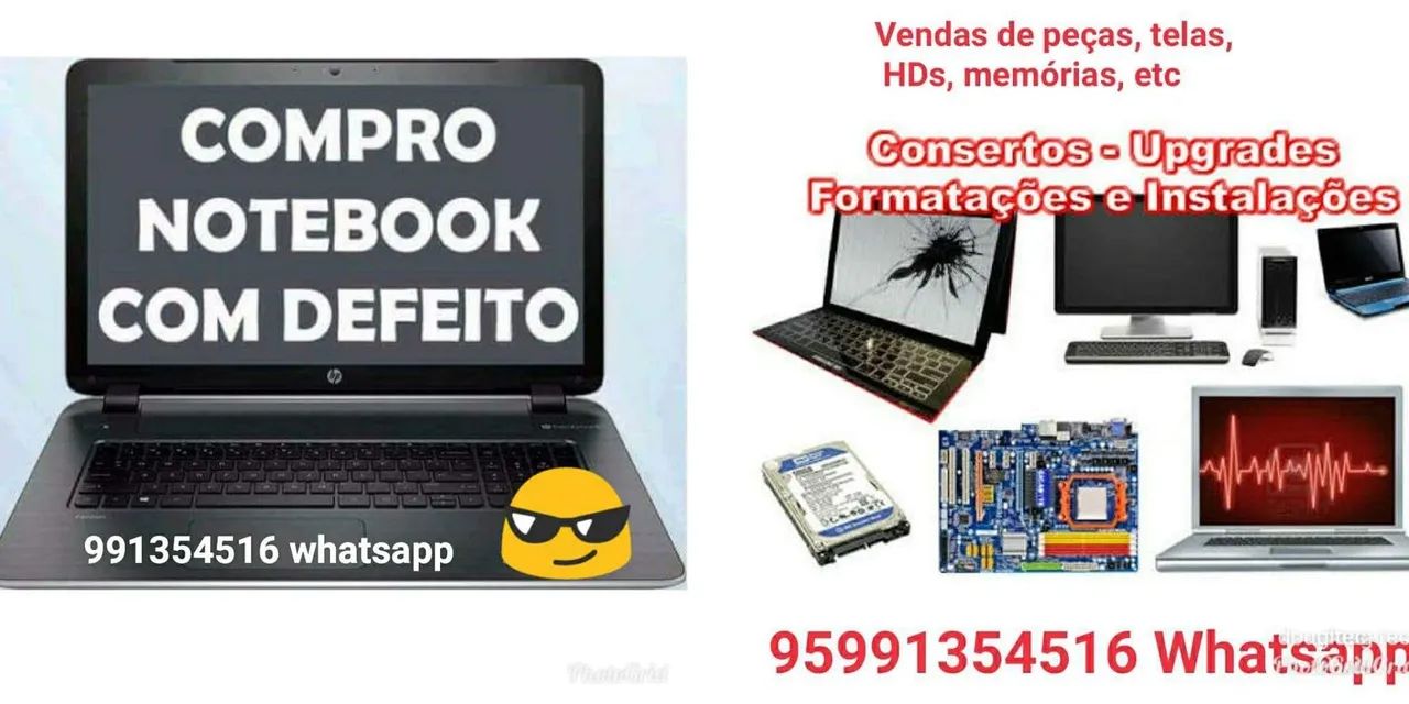 Compr@mos notebook com defeitos, quebrado, que não liga mas  - Foto 2