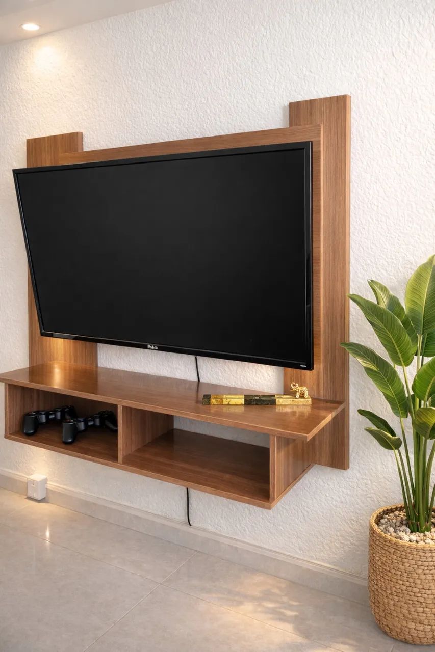 Smart TV 42 polegadas Philco + Painel amadeirado 