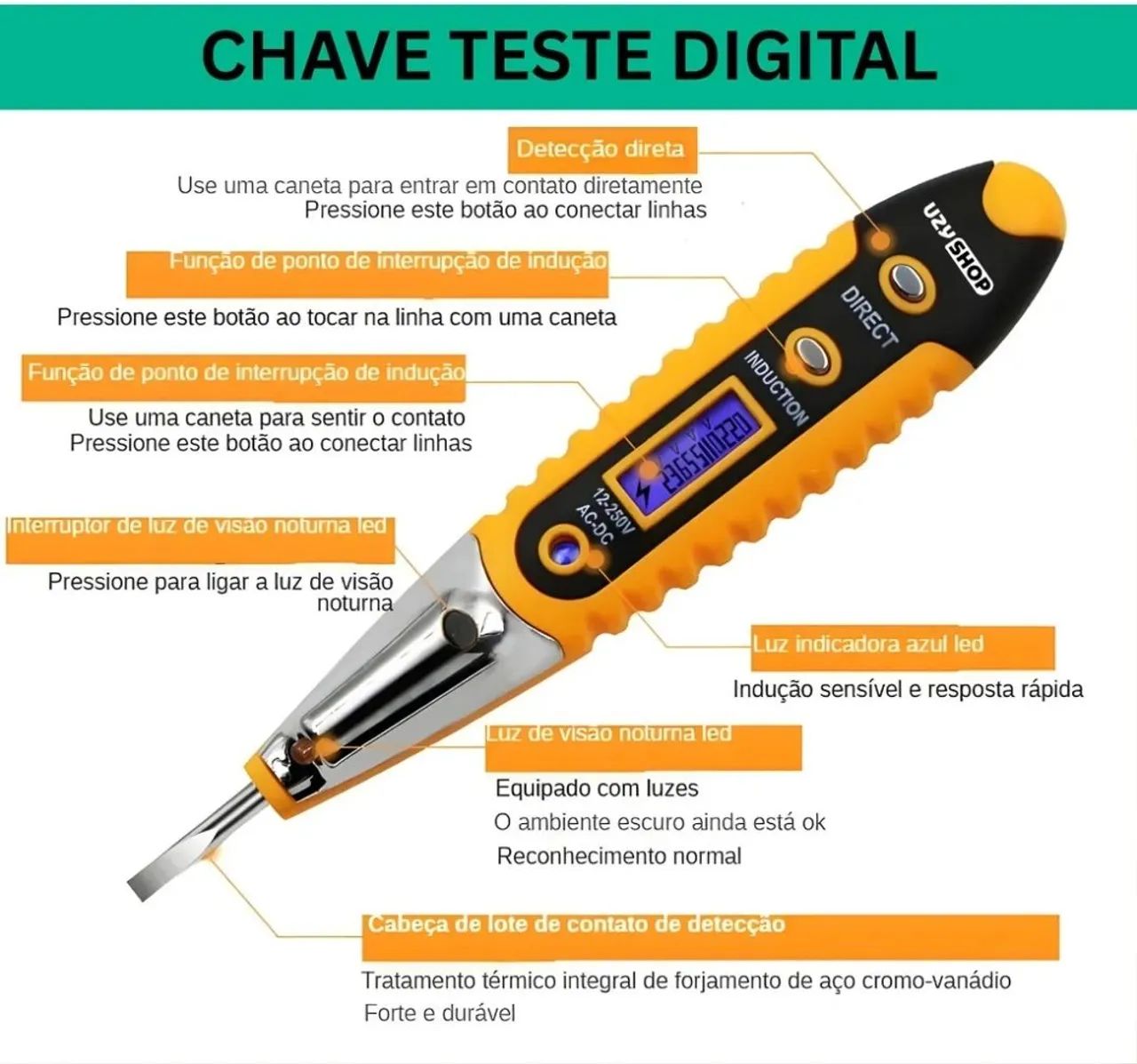 CANETA TESTE DIGITAL EXBOM - Foto 3