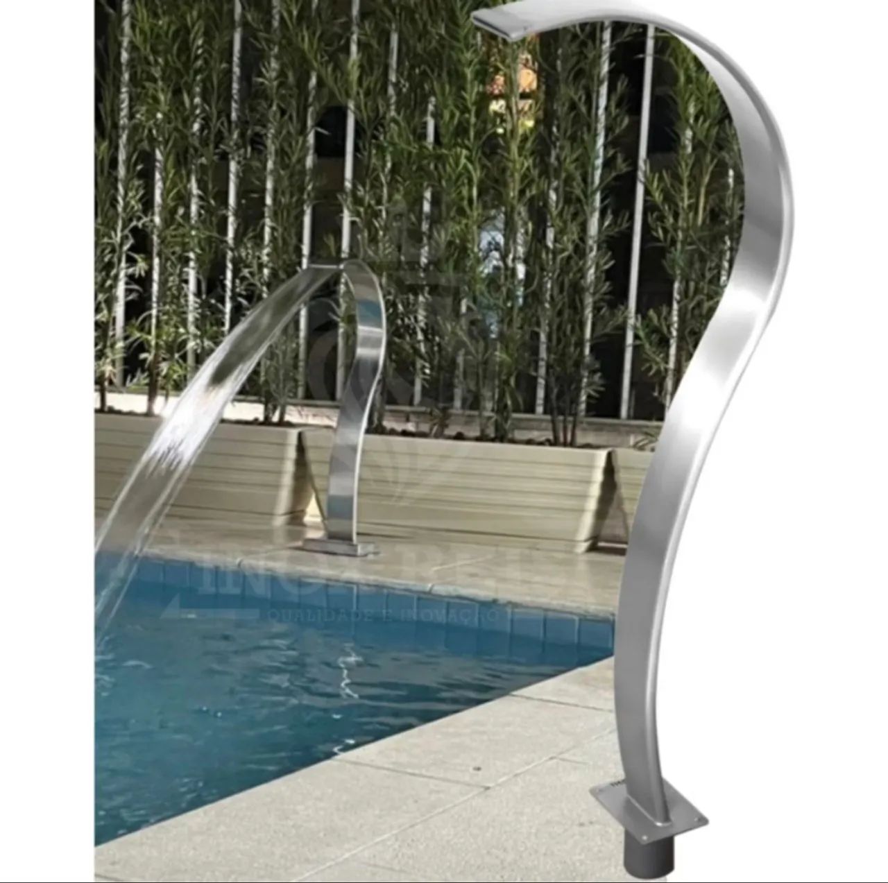 Cascata Canadense Slim 70cm Aço Inox Mini