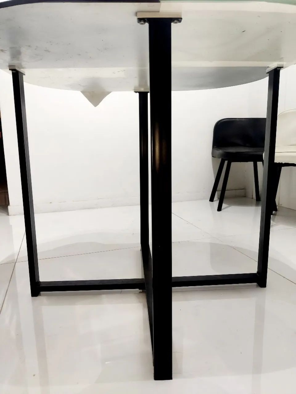Mesa de Vidro Temperado Quadrada + 4 cadeiras  - Foto 5