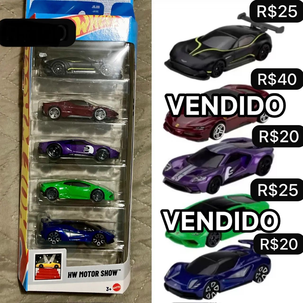 Carrinhos hot wheels pack