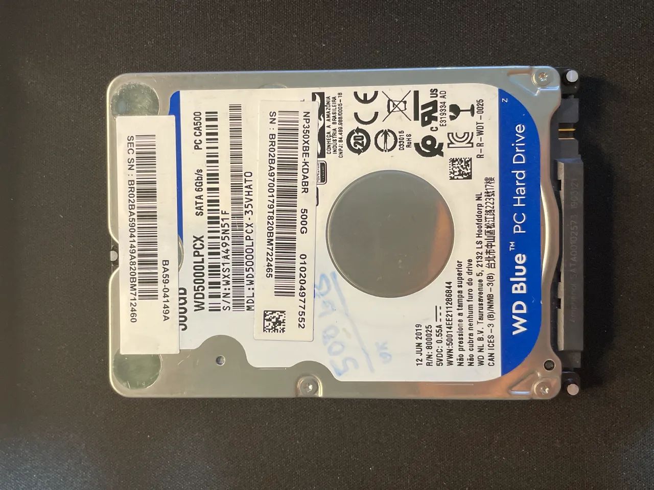 HD 500gb Wd Blue funcionando perfeitamente 