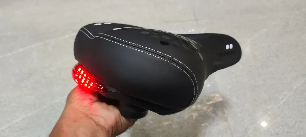 Sela bicicleta em gel com luzes  - Foto 2