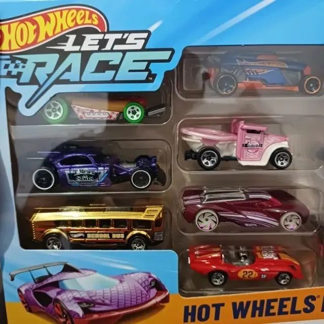 Kit com 10 carros hot whells lets race da série da Netflix original Mattel - Foto 3