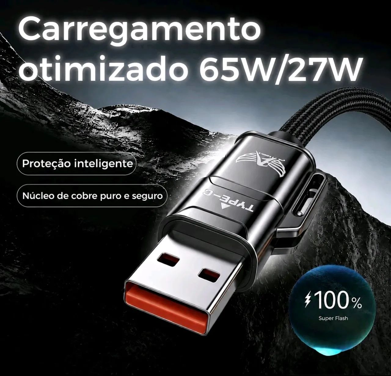 Cabo 4 em 1 Trançado 1,8 Metros - Foto 4