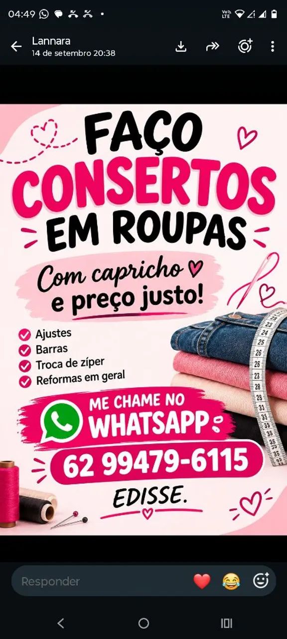 Concerto em roupa!