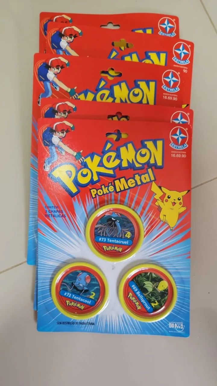 Lote com 46 cartelas lacradas PokéMetal Estrela - Foto 4