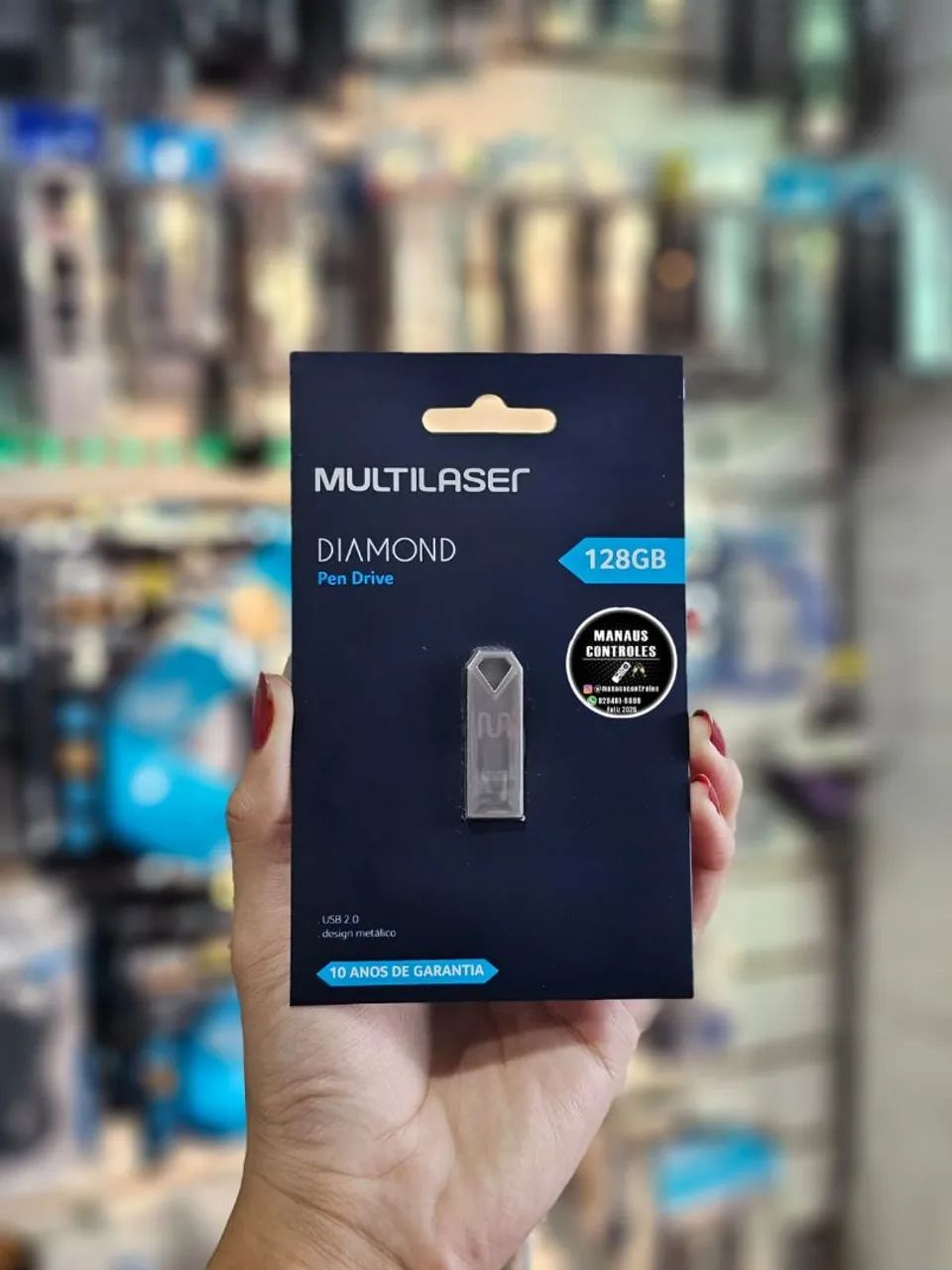 Pendrive Diamond 128GB (Multilaser)