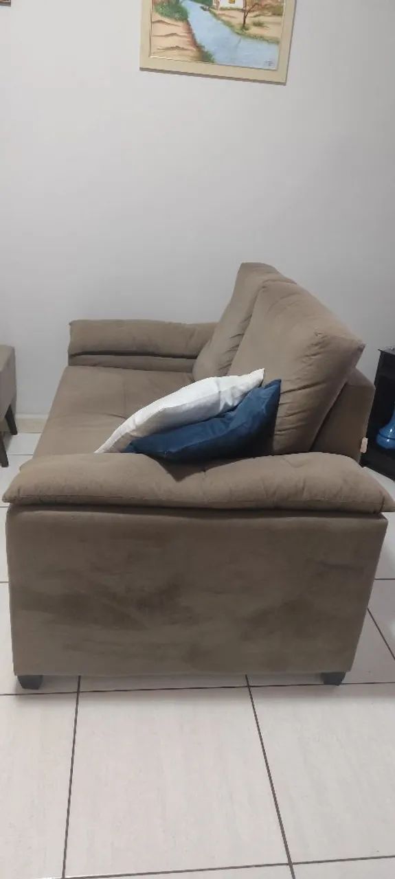 Sofá 2 Lugares Marrom - Conforto e Elegância para Sua Sala! - Foto 2