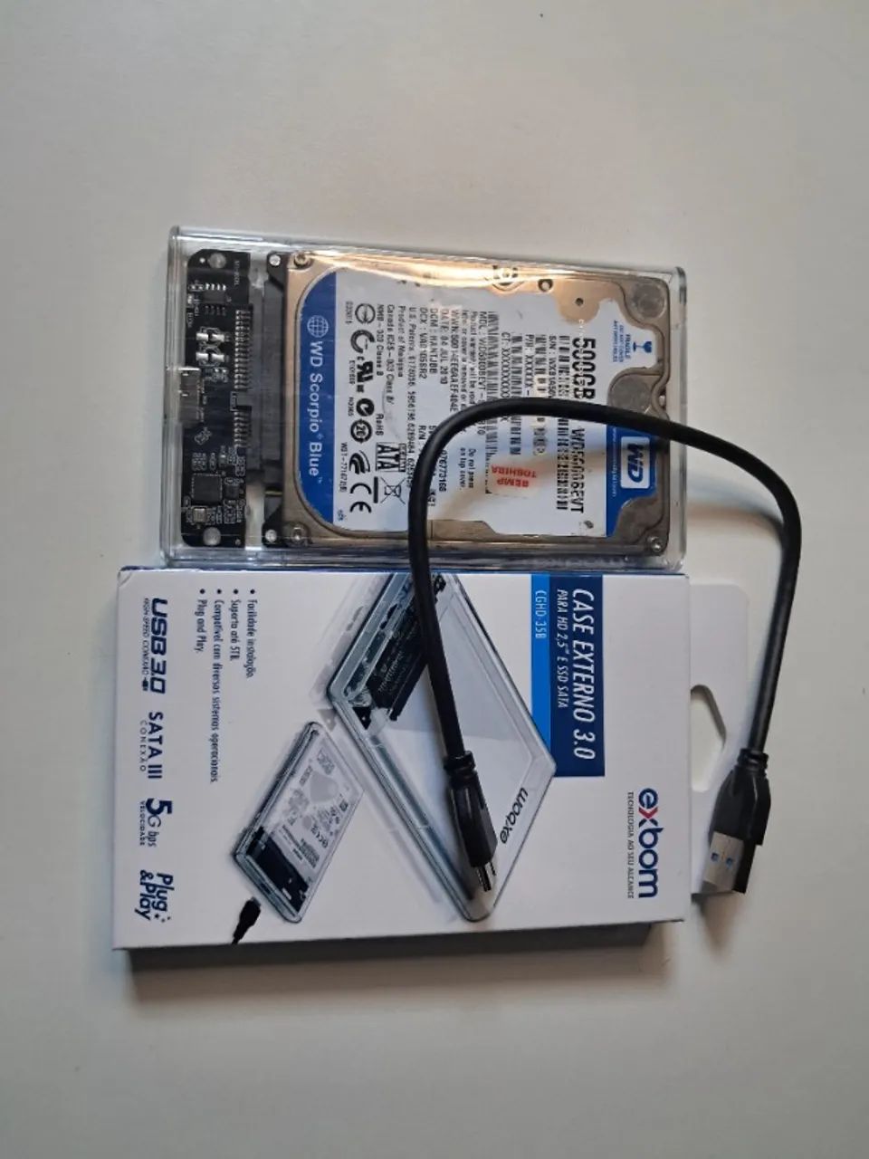 ? KIT HD 500GB + Adaptador USB 3.0 ? R$100 - Foto 2