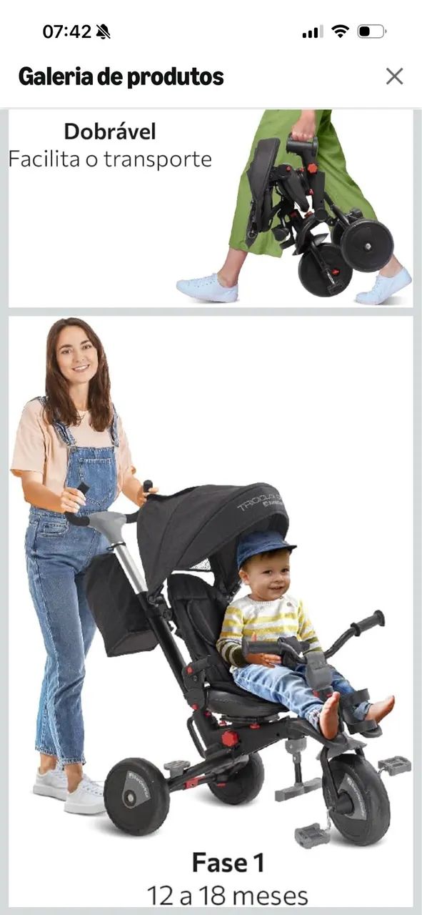 Triciclo smart infantil 4 em 1  - Foto 2