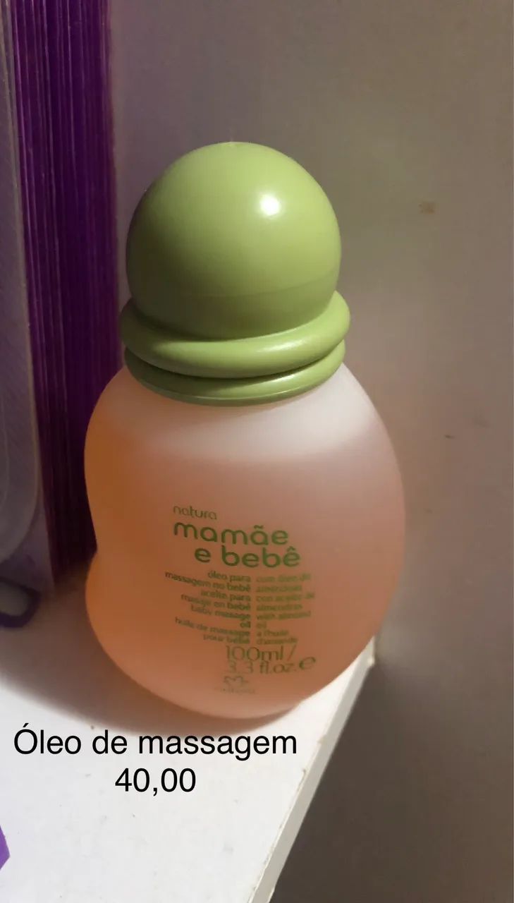 Óleo de massagem mamãe bebê