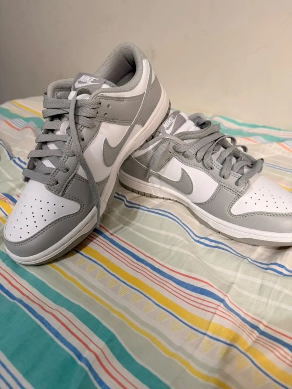 Tênis Nike Dunk Low White Light Smoke Grey - Foto 5