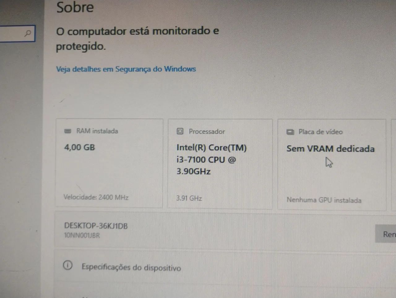 CPU i3 sétima geração  - Foto 2