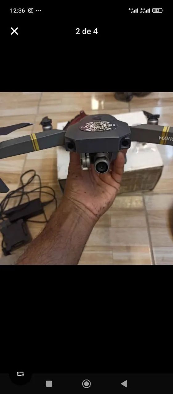 Vendo ou troco um Mavic pro com 3 bateria mais 1200 reais de volta num Mavic mini 3  - Foto 2