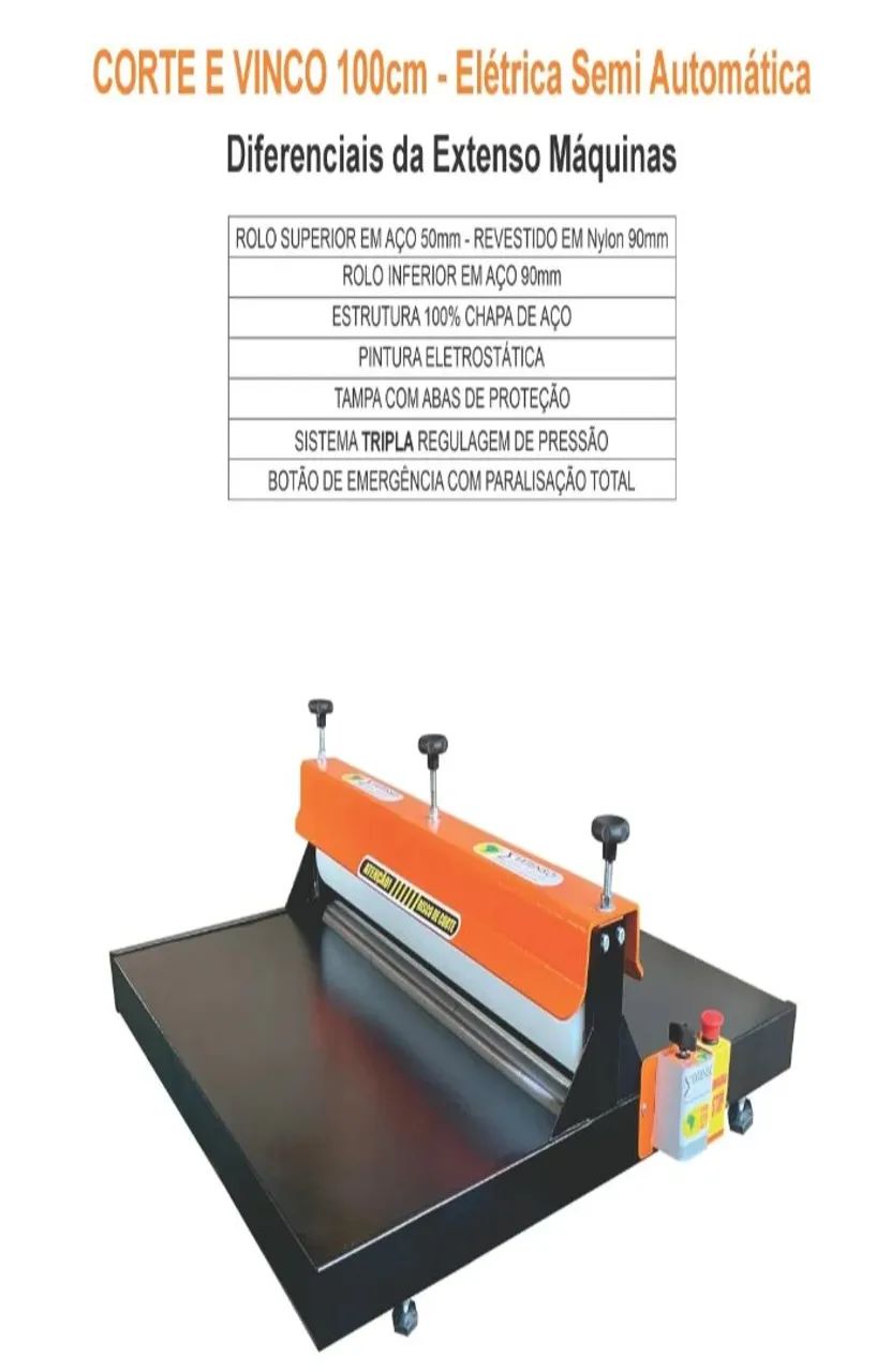 Máquina de Corte e Vinco 100cm Elétrica Semiautomática - Foto 3