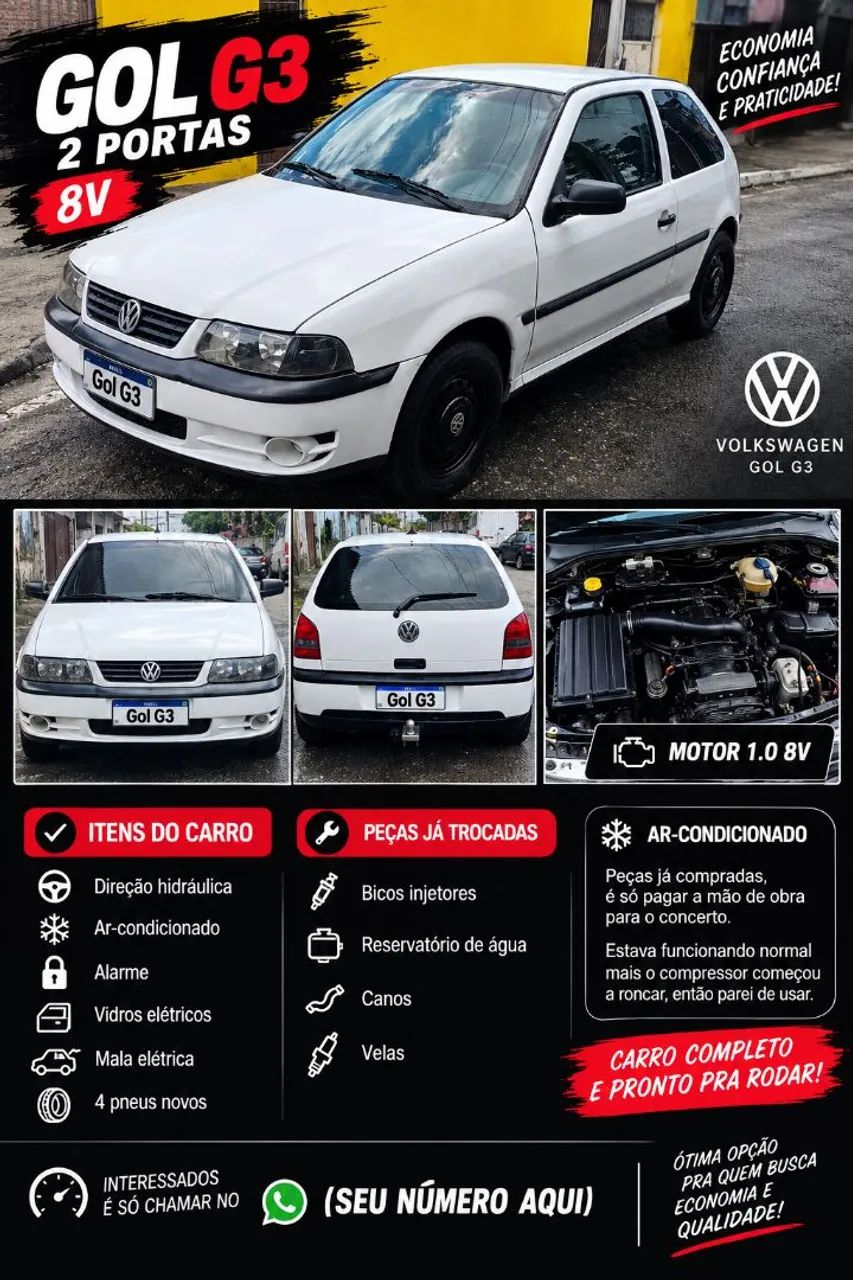 Volkswagen Gol GOL 1000 MI 16V/ OURO  2P 2000