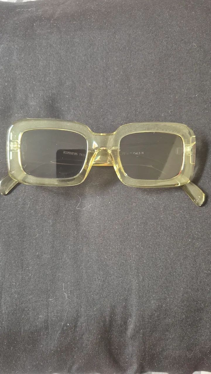 Óculos de sol retrô estilo vintage - armação transparente