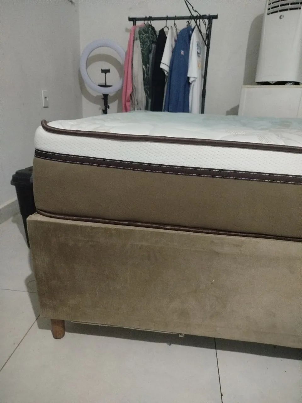 Oportunidade cama box com colchão de molas ensacadas com pouco uso semi nova * - Foto 3