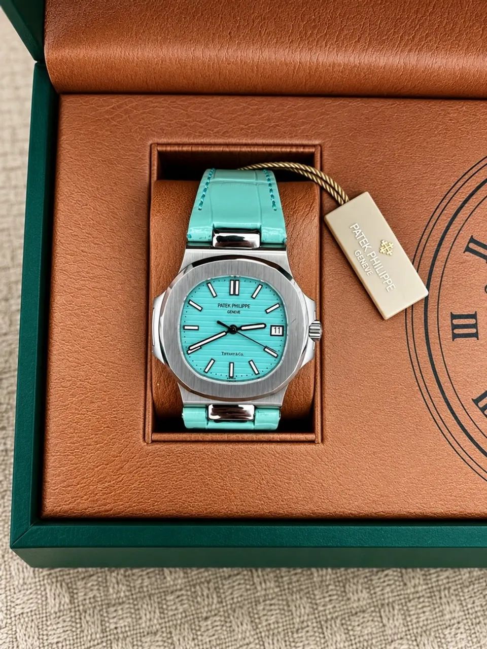 Relógio Nautilus Patek Philippe -Azul Turquesa com Pulseira Extra - Foto 2