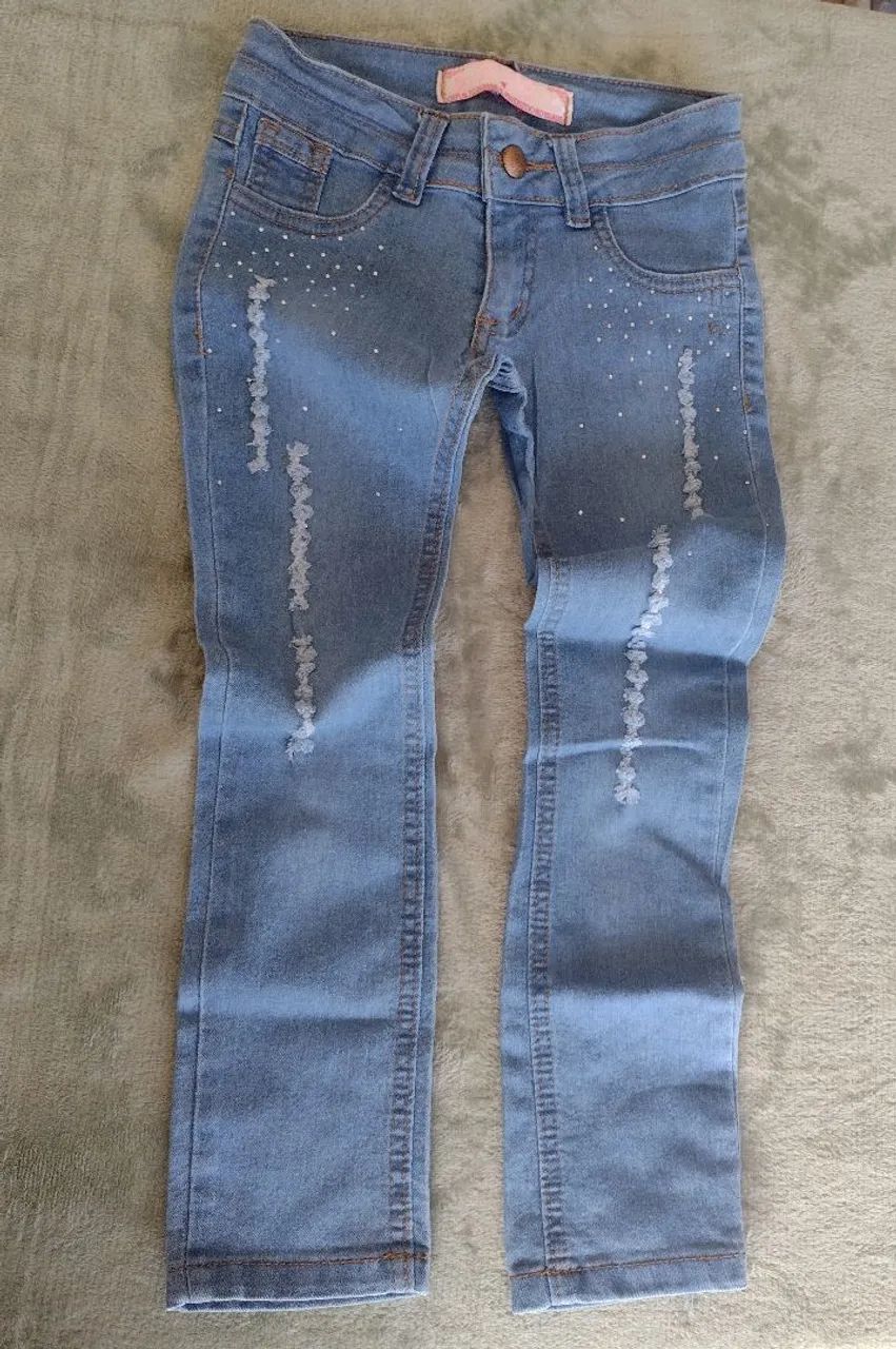 Calça jeans infantil menina 