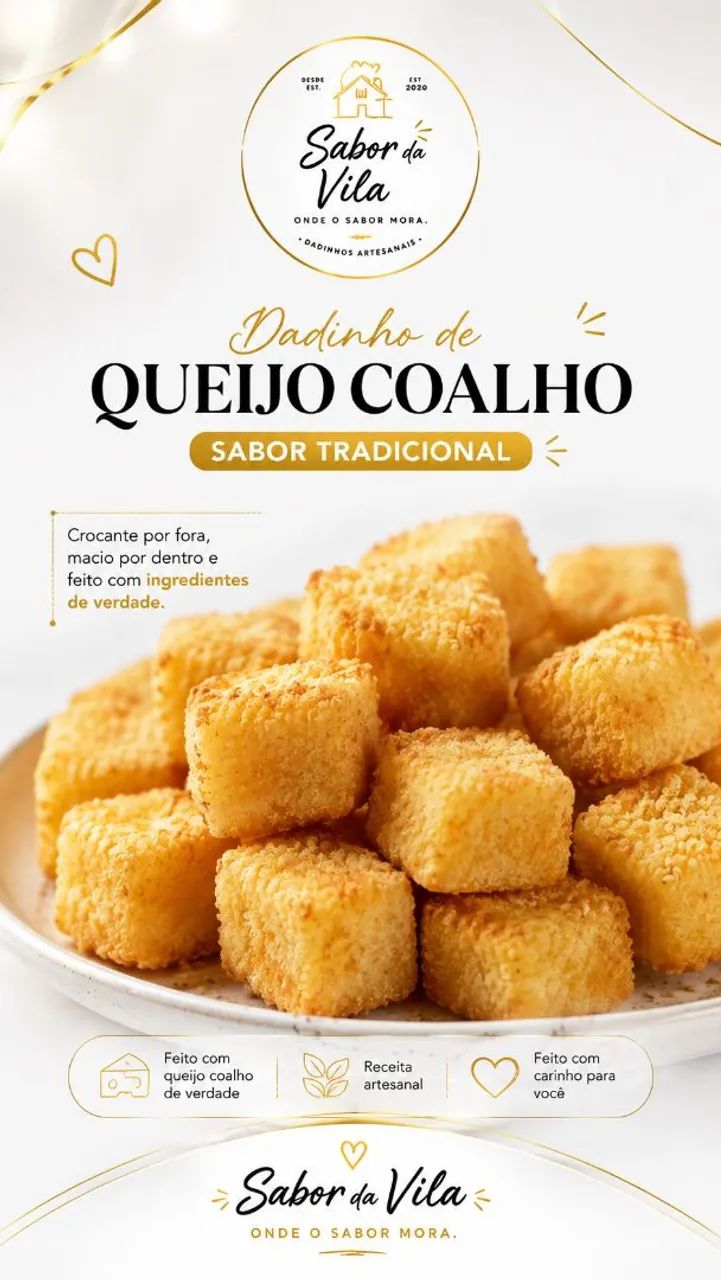 Dadinhos de tapioca artesanais 