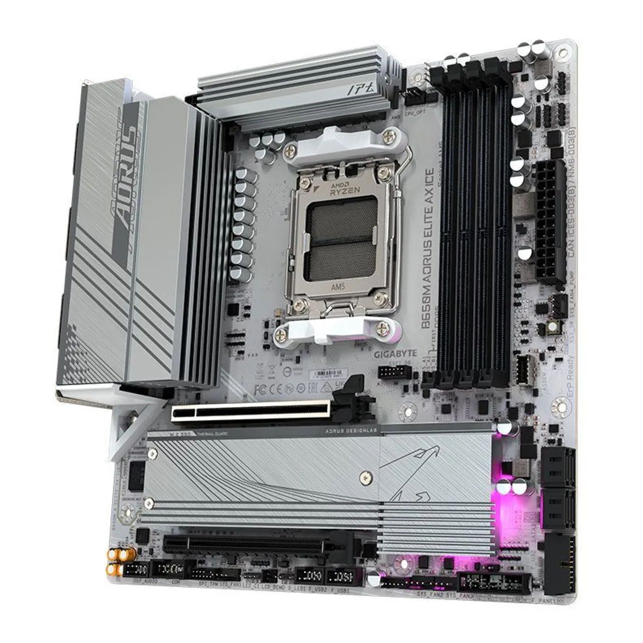 Placa Mae Gigabyte B650M Aorus Elite AX Ice - Foto 2