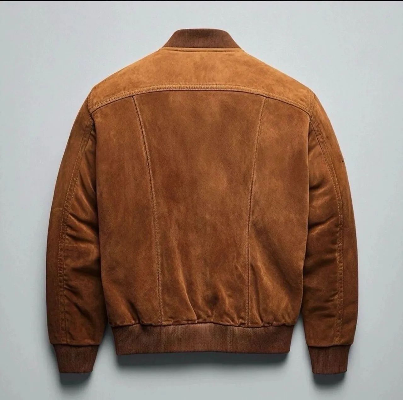 jaqueta bomber marrom suede importada M - Foto 2