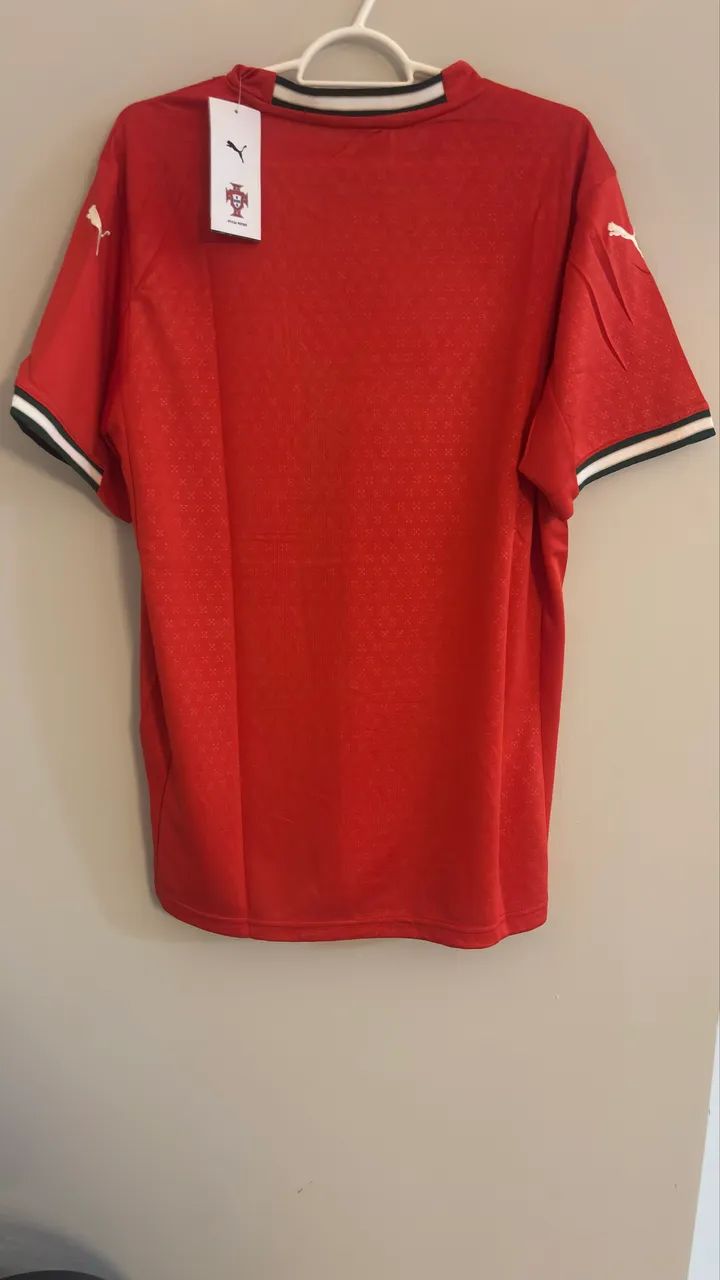 Camisa Portugal I 25/26 Torcedor Puma Masculina - Vermelha - Foto 2