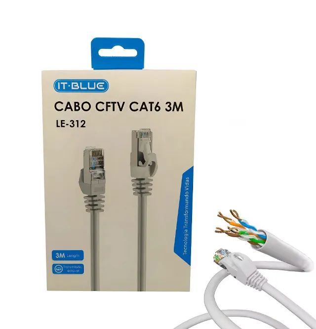 Cabo de Rede Cat6 3 Metros It-Blue