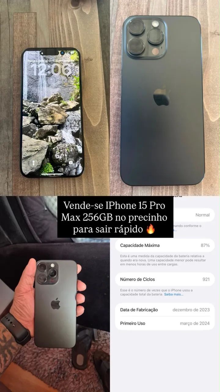 iPhone 15 Pro Max 256GB - Único Dono  - Foto 4