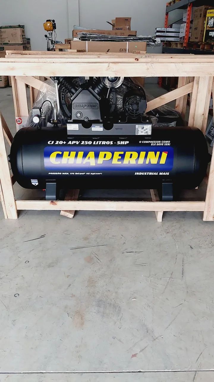 Compressor Chiaperini 250L 175Lbs 5cv Trifásico (Novo)