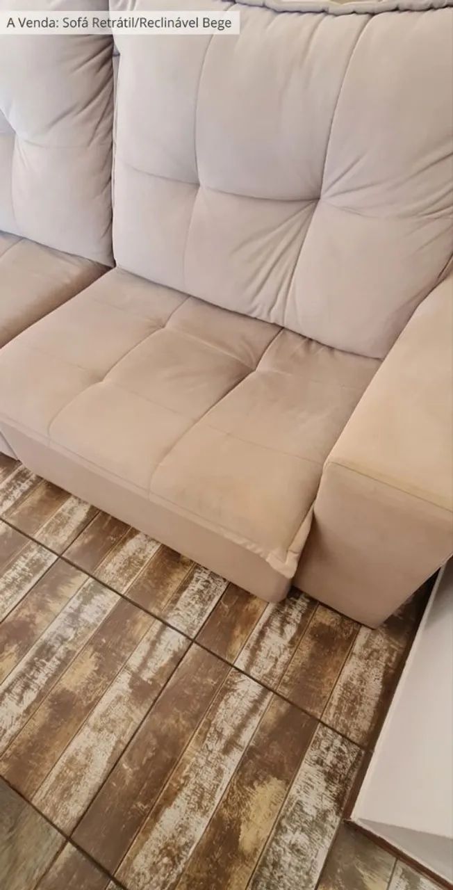 Beige Retractable & Reclining Sofa418478669085419522