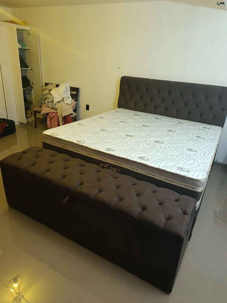 Cama super King com colchão dupla face espuma d33 - Foto 2