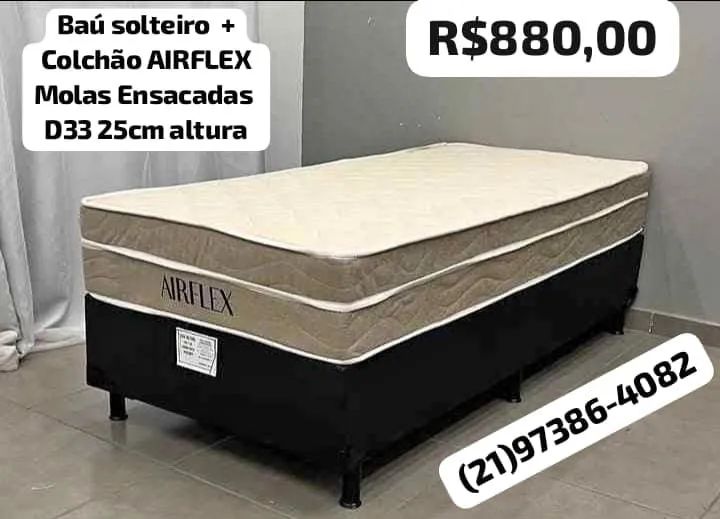 Base de cama solteiro + colchão solteiro  - Foto 3