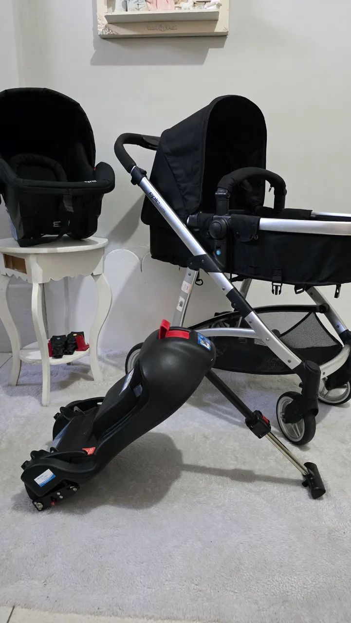 Carrinho Moisés com bebê conforto  - Foto 2