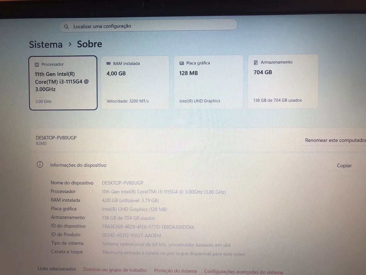 Notebook Lenovo 
