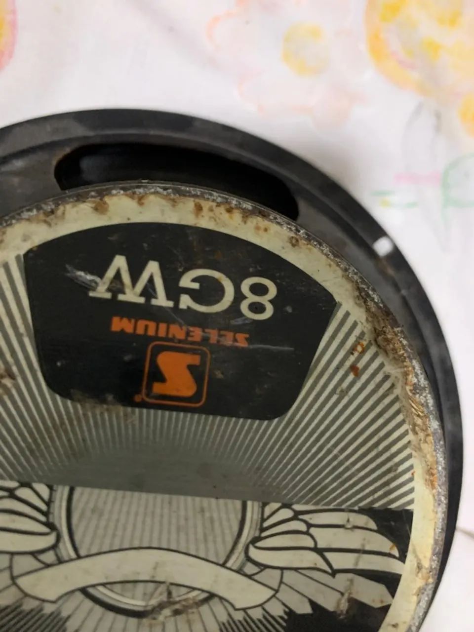 Par de Alto-falantes funcionando usados e antigo 8 0hms 8 polegadas - Foto 3