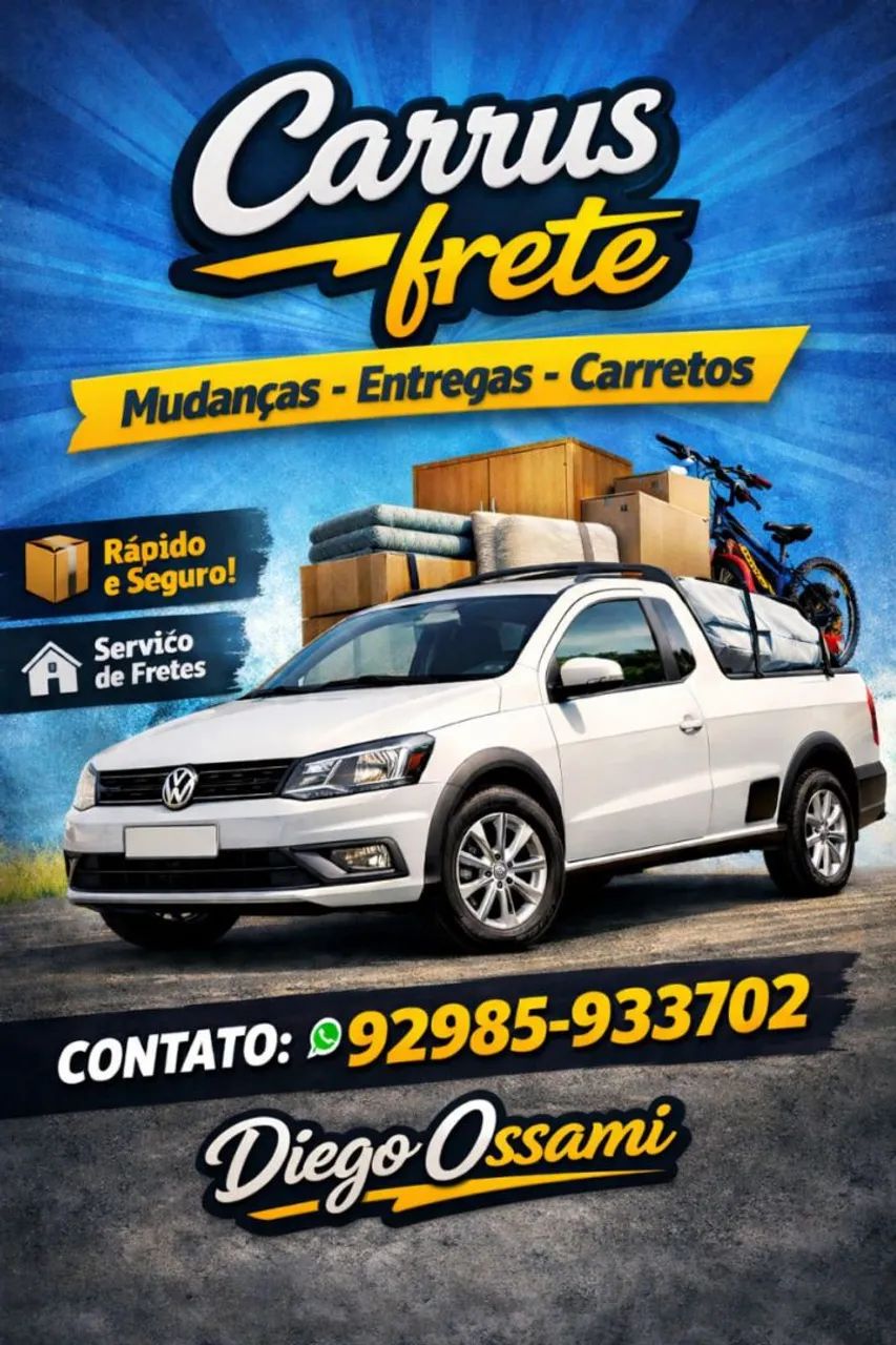 Frete para toda a Manaus. 