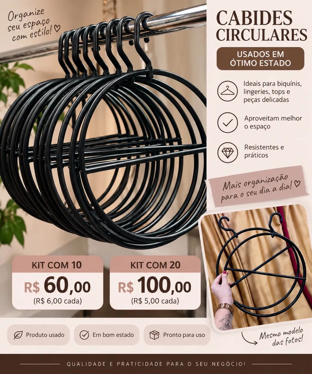 Cabides para loja 