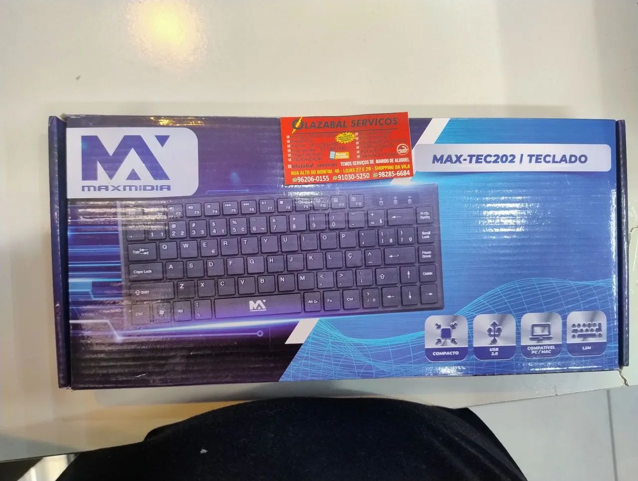 Teclado USB Maxmidia MAX-TEC202 Compacto ABNT2 - Foto 4