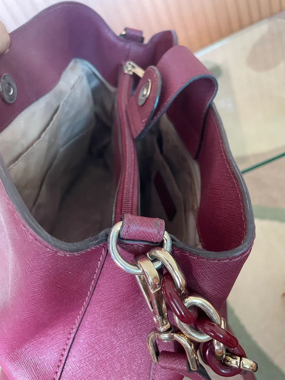 Bolsa Michael Kors Vinho - Foto 4