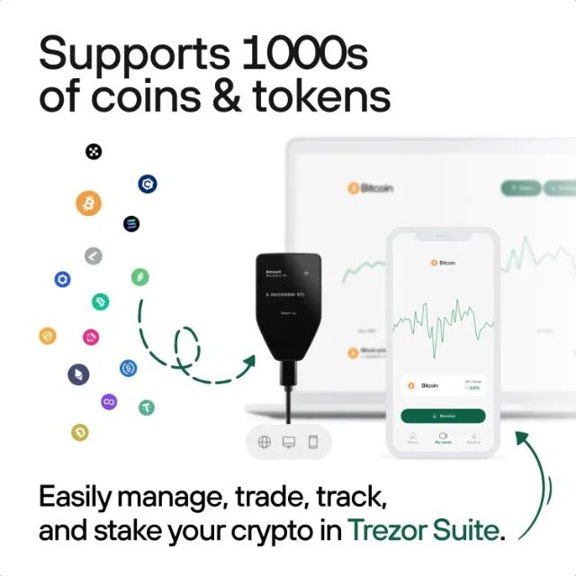 Trezor Safe 5 Crypto Hardware Wallet - Carteira Para Crypto Bitcoin - Foto 3