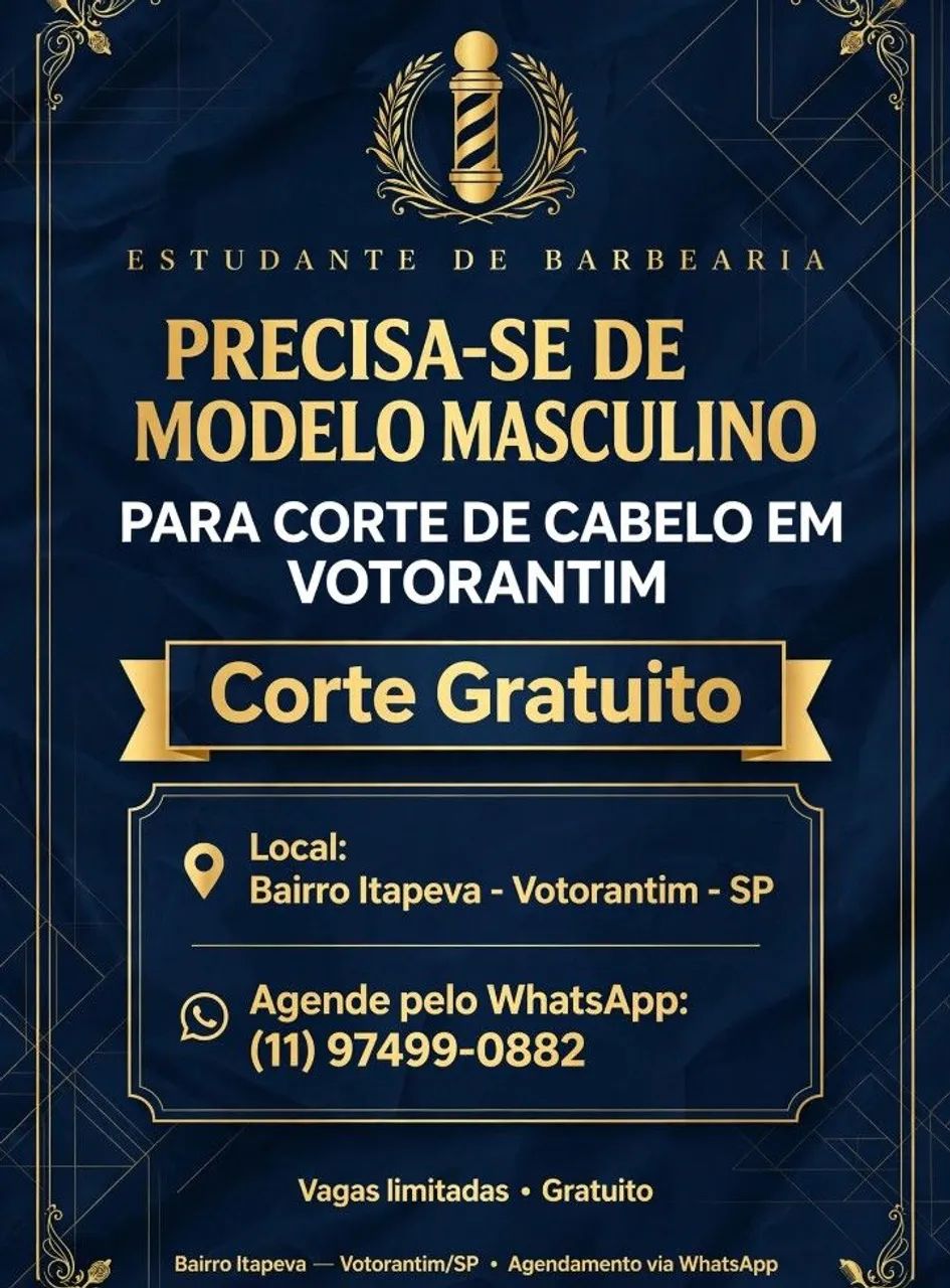 Corte de cabelo grátis 